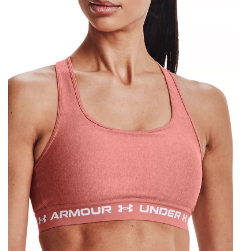 NWOT Under Armour Mid Crossback Heather Sports Bra